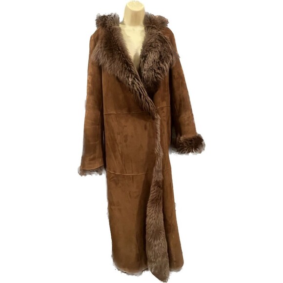 Kors Michael Kors Shearling Fur Coat Large - Picture 1 of 4